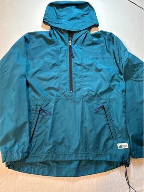 Vintage MEC Mountain Equipment Co-op Teal Nylon Anorak Windbreaker M